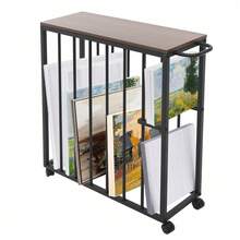 Mobile Art Drying Rack With Wheels, 2+6 Compartments Paint Drying Rack With Desktops Design, Art Canvas Storage Trolley For Painting Storage And Art Pieces Display - Black - View 10