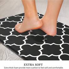 Waterproof NonSlip Kitchen RugCushioned AntiFatigue Kitchen Mat Heavy Duty PVC Comfort Standing Mat for Kitchen Floor Home Office Sink LaundryBlack 80x120cm 31x47inch (Khaki 50x160cm(20x63inch)) - Caqui - Ver 5