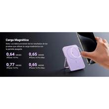 Power Bank Inalambrico 5000mAh Carga Rápida USB-C Color Purple - Tipo de Enchufe A USA (110-127V) - Ver 6