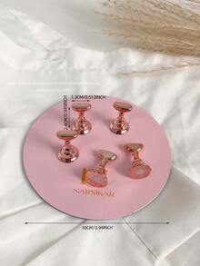 Decoraciones de arte de uñas - Placa base magnética de metal con diseños impresos de mariposas y princesas de colores, puntas de uñas variadas, soporte de exhibición de arte de uñas coreano, accesorios y suministros personales DIY para fotografía