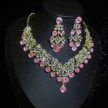 1 Set de joyería de lujo para novia, boda, fiesta formal y ocasión especial, que incluye collar y aretes - conjunto de joyas - Ver 16