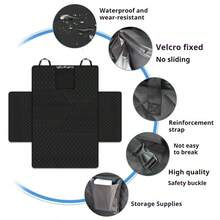 Funda impermeable y resistente a los arañazos para maletero de coche, cubierta para asiento trasero de perro, cama para mascotas, forro para portaequipajes de SUV, hecho de tela Oxford - Negro - Ver 12