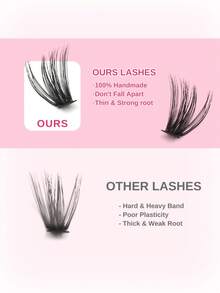 ARTSTAR 10排 DIY 5D 蓬松睫毛簇 30D/40D/50D 浓密睫毛簇 纤细单根睫毛 8-16mm 簇状睫毛嫁接 - D - 查看 5