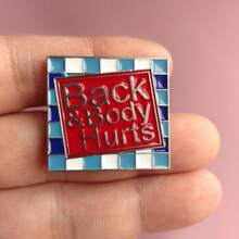 1pc Cartoon Funny Square Letter Brooch,Brooches For Women,Clothing Accessory Brooch,Pins,Bag Charms,Christmas Gifts For Women, Pins For Backpack, Valentine's Day - 12300701 - Xem 2