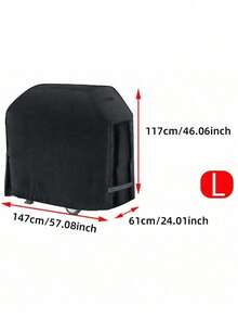 1pc Grill Cover, BBQ Grill Cover, Waterproof, Weather Resistant, Rip-Proof, Anti-UV, Fade Resistant, With Strap, Gas Grill Cover Black Kitchen Accessories - Multicolor - View 11