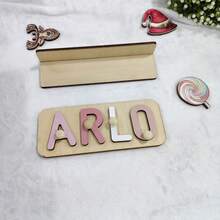 1件个性化ARLO名字装饰摆件，温馨客厅卧室家居装饰，现代简约家居点缀，创意新年圣诞礼物，专属纪念品 - 粉色 - 查看 8