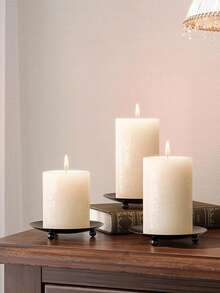 1件/3件/4件套北欧简约铁艺圆形烛台（小号和中号），斯堪的纳维亚风格漂浮烛台，适合餐桌装饰，用途广泛，可用于婚礼、圣诞节、秋季、冬季节日、农舍、餐厅、壁炉架装饰——万圣节、感恩节，营造温馨的节日氛围。 - 彩色 - 查看 6