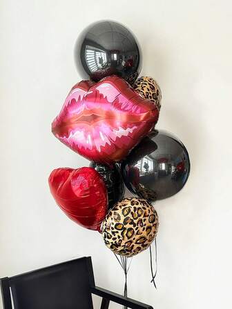8/24 piezas Globos de 18 pulgadas con estampado de leopardo, incluyendo globos con forma de corazón y con estampado de leopardo. Perfectos para fiestas de niñas, despedidas de soltero/soltera, fiestas de cumpleaños, decoraciones de fiesta, decoraciones del Día de San Valentín, regalos de Año Nuevo y decoraciones con globos con estampado de leopardo.