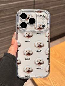 1 Customized Pet Name Transparent Full-Cover Lens Precision Hole Phone Case, Gift For Friends, Compatible With IPhone 11/12/13/14/15/16/16 Pro/16 Pro Max/16 Plus/17/Air/17 Pro/17 Pro Max S25/S25 Ultra/S25 Plus/S25 Edge/ Pixel 9 Pro XL And More Models, Perfect For Holiday Memorial Gifts For Friends - Clear - View 3