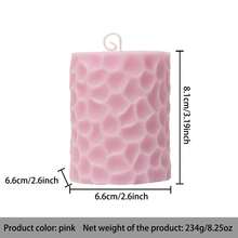 Huayuxun 1 pieza Vela con forma de cilindro escalado, 8.1cm de altura, 4 colores, 8-10 horas de tiempo de quemado, vela de cera de soja premium, regalo creativo estilo Ins, decoración del hogar, decoración de mesa, vela con fragancia, accesorio de fotografía, perfecto para ocasiones románticas como el Día de San Valentín, Acción de Gracias, Navidad, fiestas, cumpleaños - Multicolor - Ver 4