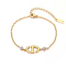 1 chiếc vòng tay thép không gỉ, vòng tay mũi lợn vàng cổ điển cao cấp thiết kế độc đáo - Vòng tay D - Xem 6