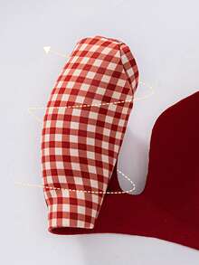 女士圣诞红色无缝加厚聚拢文胸，提拉支撑，适合小胸 [适合娇小胸型] - 紅色 - 查看 4