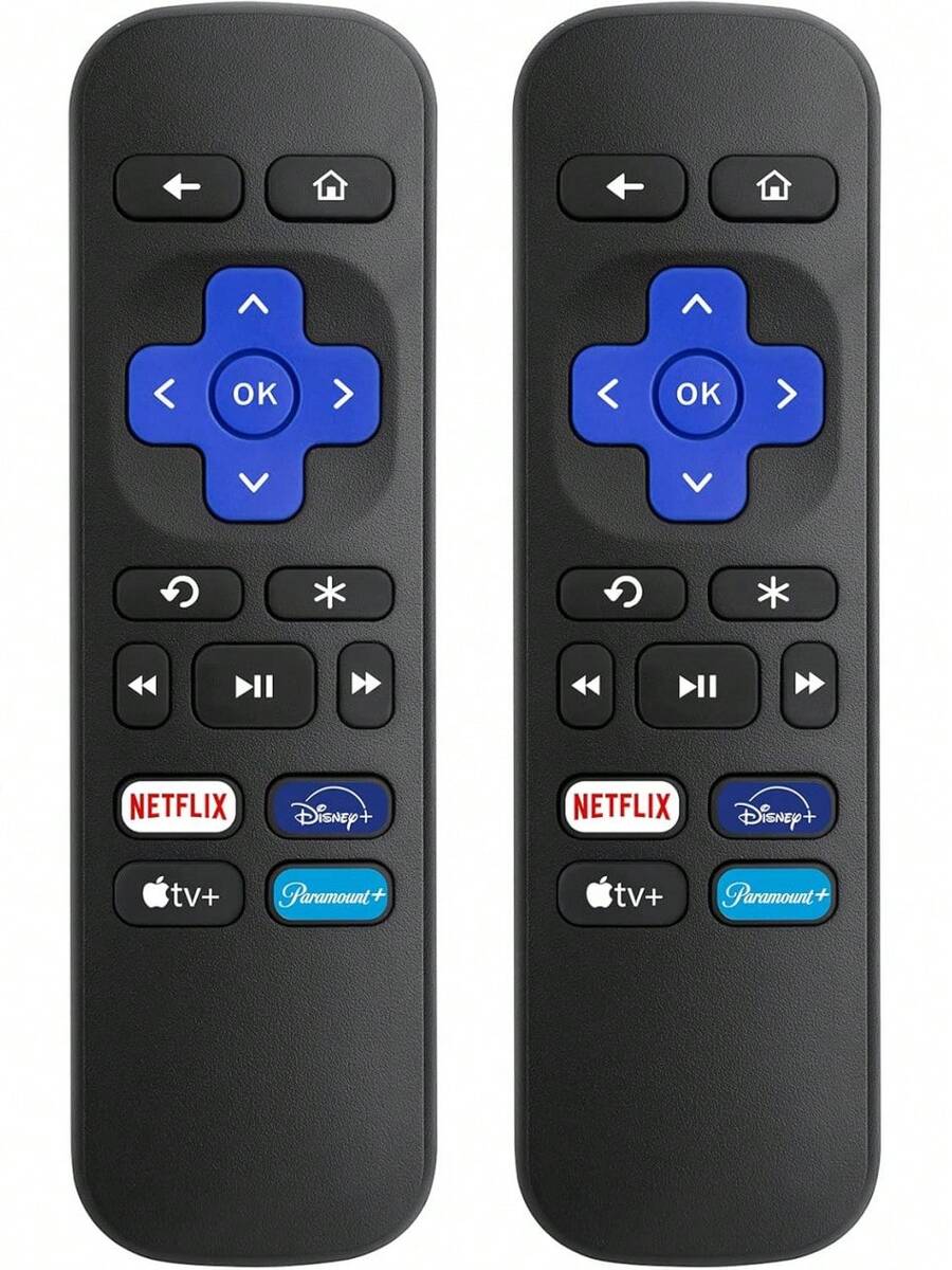 [Pack Of 2] Replacement Remote For Roku Box,For Roku Express,For Roku Premiere,For Roku Player,For Roku1/2/3/4,(NOT For Stick And TV Or Game) - 1 - 查看 1