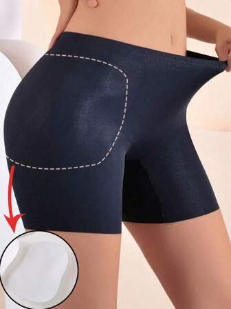 Women's Seamless Padded Shapewear Shorts, Slimming Waist, Lifting Buttocks, Breathable Tummy Control Underwear
