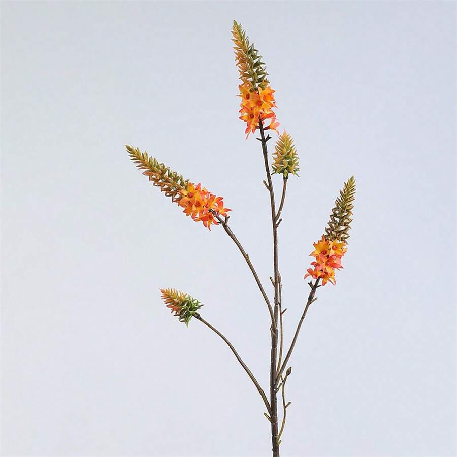 Flores artificiales de imitación de jacinto de 5 cabezas, resistentes a los rayos UV, para jarrones, decoración de bodas, decoración de otoño, Año Nuevo, regalos de San Valentín, regalo de Navidad, clásico y elegante, de , alta tasa de recompra. - Naranja - Ver 1