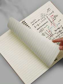 1入組素色螺旋筆記本簡單便攜多用途日記筆記本適合學校、學生、辦公室 - 黑色 - 查看 3