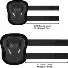 6pcs/Set Knee Pads, Elbow Pads, Wrist Guards Protective Gear Set For Teenagers/Adults, Suitable For Roller Skating, Skateboarding, Cycling, Scooter And Other Sports - Multicolor - View 11