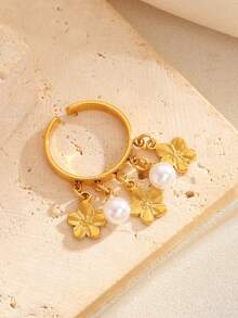 1pc Stainless Steel Star Shaped Open Ring, Minimalist Casual Unique Fashion Design Women's Accessory, Suitable For Daily, Commute, And Gatherings