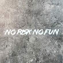 1 pieza Pegatina de coche "No Risk No Fun", Calcomanía de letras de vinilo resistente al agua, adecuada para ventanas de coche, paneles laterales/depósito de motocicleta/casco, cuadro/tubo superior de bicicleta, gran regalo de Pascua - Unitalla - Ver 5