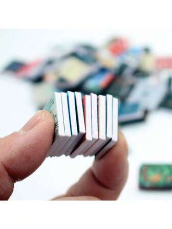 1/100 Scale Miniature Book Decor, Suitable For Dollhouse Decoration, Aquarium Decoration, Home Decor, DIY Nail Art Accessories