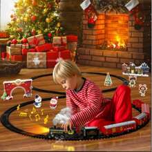 Tren Electrico de Carga y Pasajeros para Niños - Negro - Ver 4