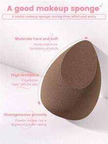 6PCS Makeup Sponge,Suitable For Cream & Powder Concealer, Loose Powder Makeup Applicator Makeup Accessories,Puff,Makeup Blender,Powder Puff,Makeup Sponge,Cheap,Stocking Stuffers,Makeup,Makeup Tools,Cheap Stuff,Gifts,Gifts For Women,Christmas Gifts - Brown - View 2