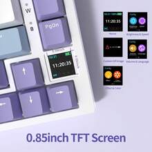 AJAZZ AK820 PRO 75% 机械键盘，带 TFT 智能显示屏和旋钮，垫片式安装游戏键盘，5.1/2.4G 无线/Type-C 有线可定制键盘 - AJAZZ 官方正品 - 查看 6