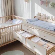 Foldable Baby Organizers And Storage & Dresser Organizer For Bedroom, Drawer Organizer Clothes,Closet - Nursery Organization Dresser Dividers For Underwear, Sock, Bib,Etc. - Grey - View 4