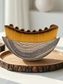 1pc Face Lymphatic Contour Brush - Lymphatic Contour Face Massage Brush, Eye & Neck Care Brush, Can Be Used For Contouring, Shaping Facial Lines During Makeup, A Specialized Facial Contouring And Care Tool - Multicolor - View 1