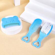 Bộ 3 lược hình gấu, lược chải tóc cho trẻ sơ sinh, lược lông mềm dùng để tắm và mát-xa cho trẻ sơ sinh và trẻ nhỏ - Nhiều màu - Xem 12