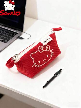 Super Cute Sanrio Stain Resistant Pencil Case - Soft Stain Resistant Large Capacity, Stores Pens Erasers Scissors Essential Desktop Item For Girls Back To School