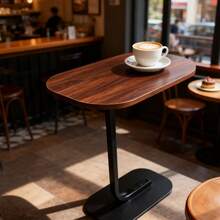 Mesas Laterales Para Sala, Mesa Auxiliar En Forma De Alto 60 Cm, Mesa De Centro Modernas, Mesita De Centro Minimalista, Dormitorio (Marrón) - Granate - Ver 7