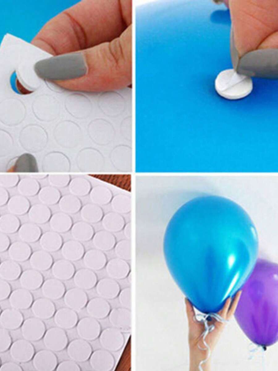 1 Roll/1 Sheet Of Foam Double-Sided Adhesive Balloon Adhesive Dots, Approximately 100 Adhesive Dots - Multicolor - View 1