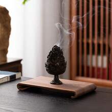 1件实木胡桃木茶盘，用于泡茶，中式整体式家用小巧简约茶盘套装 - 彩色 - 查看 7