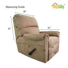 Recliner Chair Slipcover Reversible Sofa Cover Water Resistant Couch Cover Furniture Protector With Elastic Straps For Pets Dog Recliner 22 Inch, Chocolate/Beige - Multiwarna 1960 - View 6