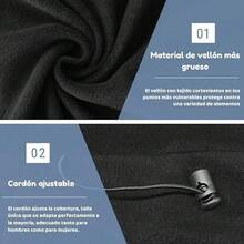 Pasamontañas Bufanda Gorro Termico Balaclava Ciclismo Resistente al Viento, Máscara de esquí con Capucha, Calentador de Cuello para Clima frío, Sombrero de Invierno - Verde - Ver 3