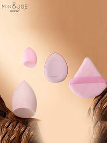 mik&joe 12pcs Soft Makeup Sponge Set, Beginner Makeup Essential, Easy To Use For Base Makeup, Setting Makeup, And Detailed Makeup, Can Be Used Wet Or Dry - Pink - View 4