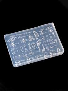 1 khuôn silicon 3D dùng cho nghệ thuật làm móng, khuôn silicon hình dao và nĩa, khuôn mềm tự làm đồ trang trí móng tay. - Trong sáng - Xem 7