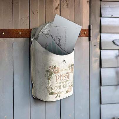 Letterbox Mailbox Wall Mount Mailboxes For Outside Vintage Mail Boxes/Wall Antique Style Nostalgic Charm Home ...