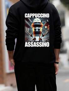 1 szt. bluza z kapturem Shan Hai Jing dla chłopców, luźny krój, ciepła, termiczna podszewka, odpowiednia na jesień/zimę, dla młodych uczniów