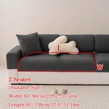 1pc Plush Jacquard Anti-Slip Sofa Seat Cushion Cover, Soft & Skin-Friendly, Pet-Proof, Elastic Sofa Slipcover, Suitable For L-Shaped Combination Sofa And 1/2/3/4 Seater Sofa (Sold Individually), Modern Minimalist Style, All Season - Dark Grey - View 15