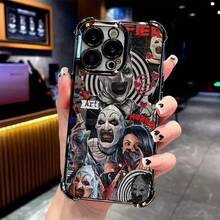 1 Art The Clown Terrifying T-Terrifier Phone Case Compatible With Apple Phones 17/16/15/14/13/12/11/ProMax/Pro/Plus/Xs Max/Xs/X, Four Corner Anti Drop Transparent Soft Shell, Anti Slip, Anti Drop, Camera Lens Protection, Cute Phone Case, UV Printing Design, Silicone Anti-Wear Phone Case - 黑色 - 查看 6