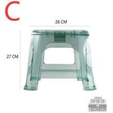 Banqueta de cristal em 5 estilos / Banqueta em PET/PP de cor aleatória / Banqueta para banheiro para trocar sapatos - Banqueta de cristal multiestilo