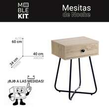 MOBLEKIT Nightstands - Table 3: 40x34x60 cm - View 3