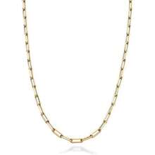 Miabella Italian Solid 925 Sterling Silver, 18Kt Gold Plated 2.5mm Paperclip Link Chain Necklace for Women Men, Made in Italy(Plata chapada en oro amarillo Length 18 Inches) - Multicolor - Ver 1