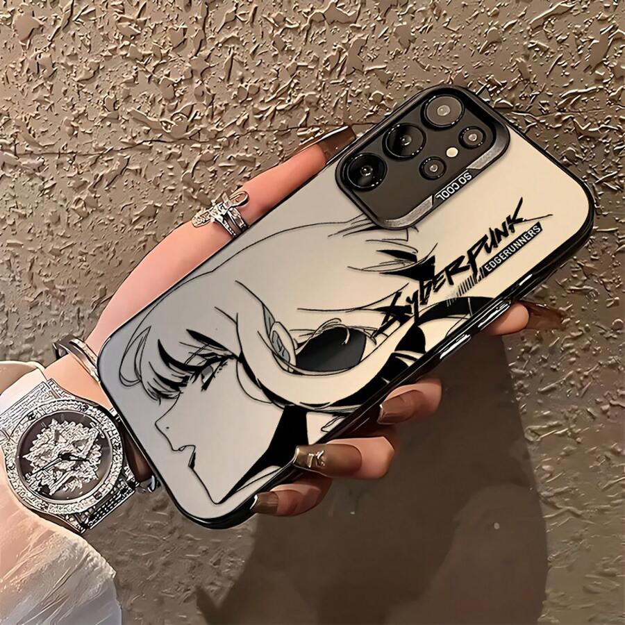 Funda de Teléfono para Chica de Moda Cyberpunk, Compatible con Samsung Galaxy S25, S24, S23, S22, S20 FE Ultra Plus 4G/5G - Cubierta Trasera Mate a Prueba de Golpes - Mezcla de colores - Ver 1