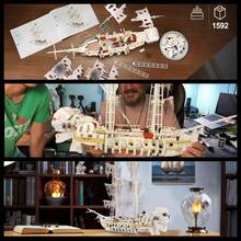 大型武装坦克积木玩具套装（彩盒包装），成人收藏级重型坦克模型套件 - T-34-85 中型坦克、迪克·马克斯坦克、豹式坦克、新式坦克，1592 块巨型积木舰船玩具拼装套装 - 军事迷、特警爱好者的仿真拼装玩具，家居办公桌面生日礼物圣诞装饰交通工具积木 - 彩色 - 查看 9