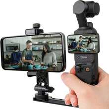 Pocket 3 Tripod Base, Phone Holder Tripod Adapter With 1/4" Threaded Hole Clip-On Expansion Accessory Compatible With DJI Osmo Pocket 3