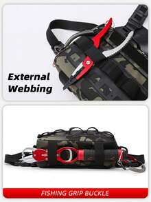 Outdoor Tactical Chest Bag, Fishing Vest Bag With Adjustable Strap, Tackle &Lure Storage Bag, Sport Chest Bag, Utility Molle Chest Rig For Hiking, Climbing, Running, Sport Chest Bag