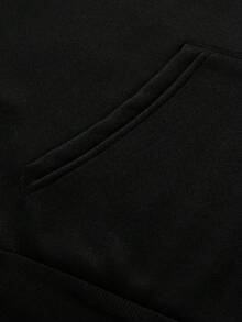Le Poisson Steve Men's Casual Long Sleeve Hoodie (280g Cotton Blend) Is Suitable For Outdoor Sports And Is An Ideal Choice For Autumn And Winter. - 黑色 - 查看 5